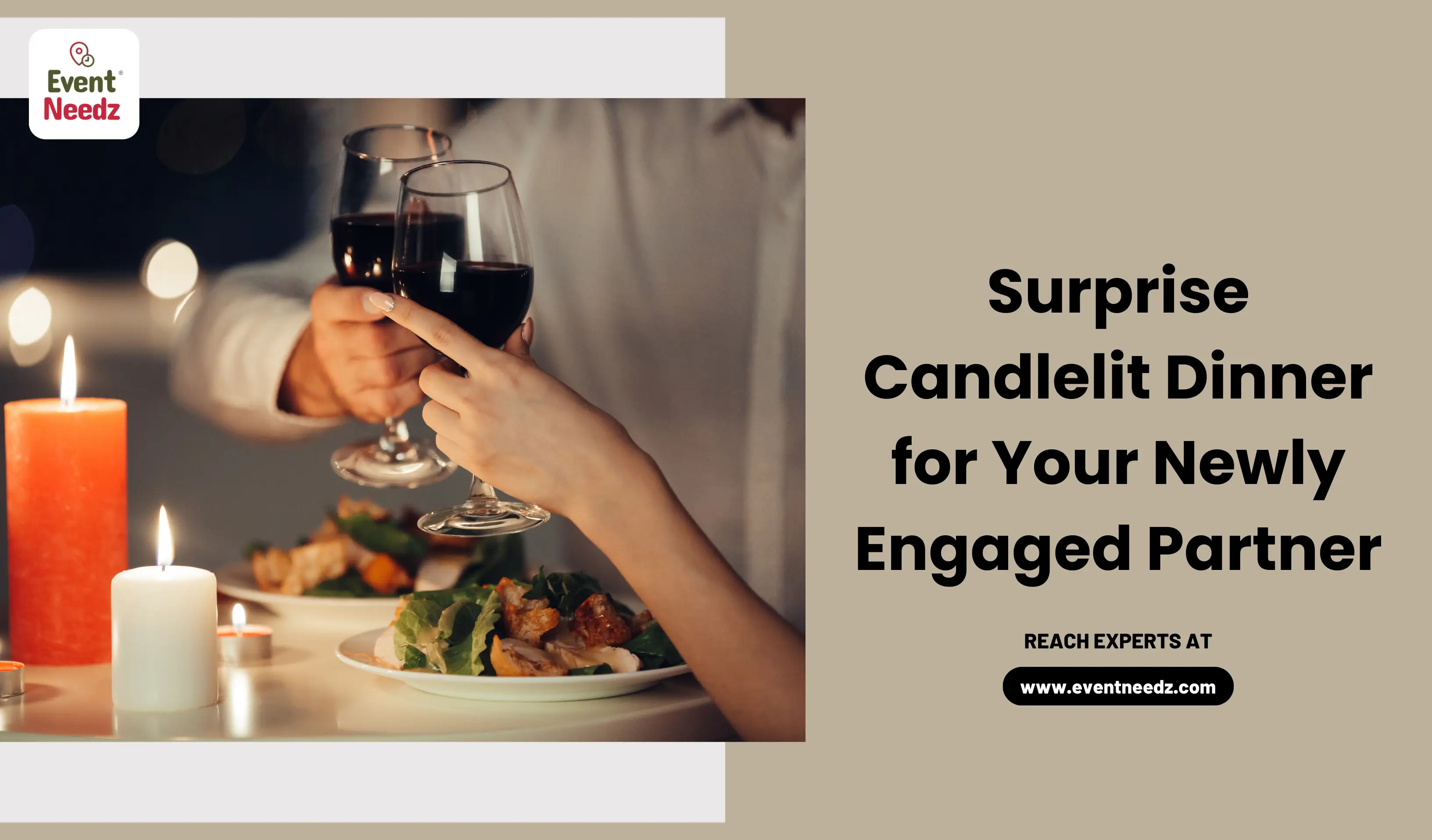 Surprise Candlelit Dinner for Your Newly Engaged Partner
